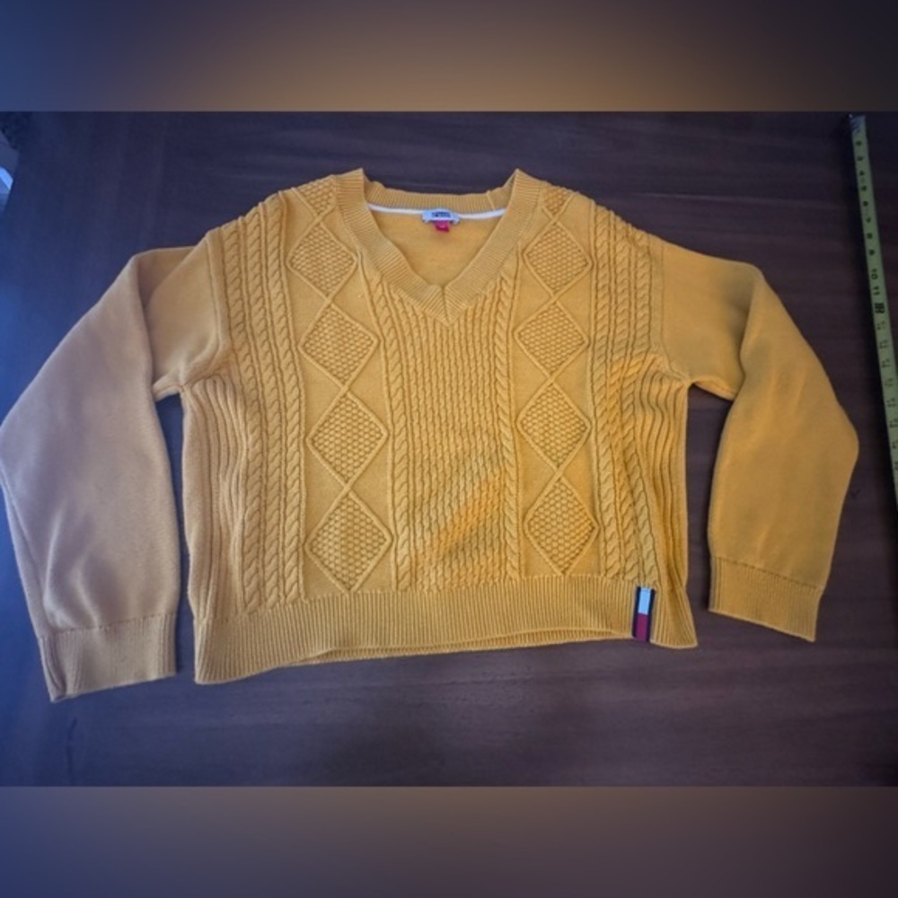 Tommy Hilfiger Yellow Sweater Size Large